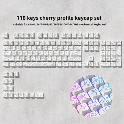168 Keys Double Shot PBT Keycap Custom Keycap Cherry Profile Keyboard Keycaps for Cherry Gateron MX Switches Gaming Keyboard