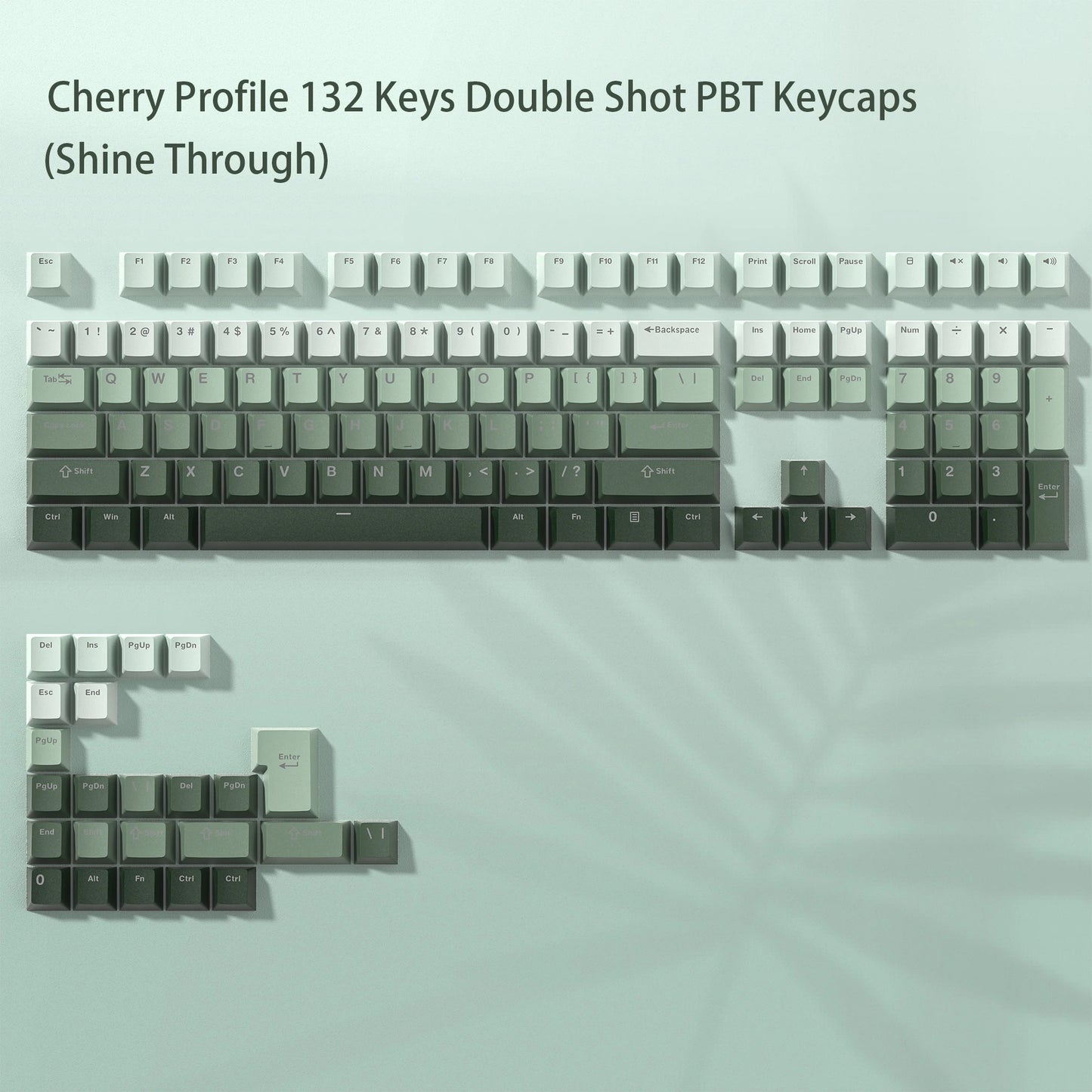 168 Keys Double Shot PBT Keycap Custom Keycap Cherry Profile Keyboard Keycaps for Cherry Gateron MX Switches Gaming Keyboard