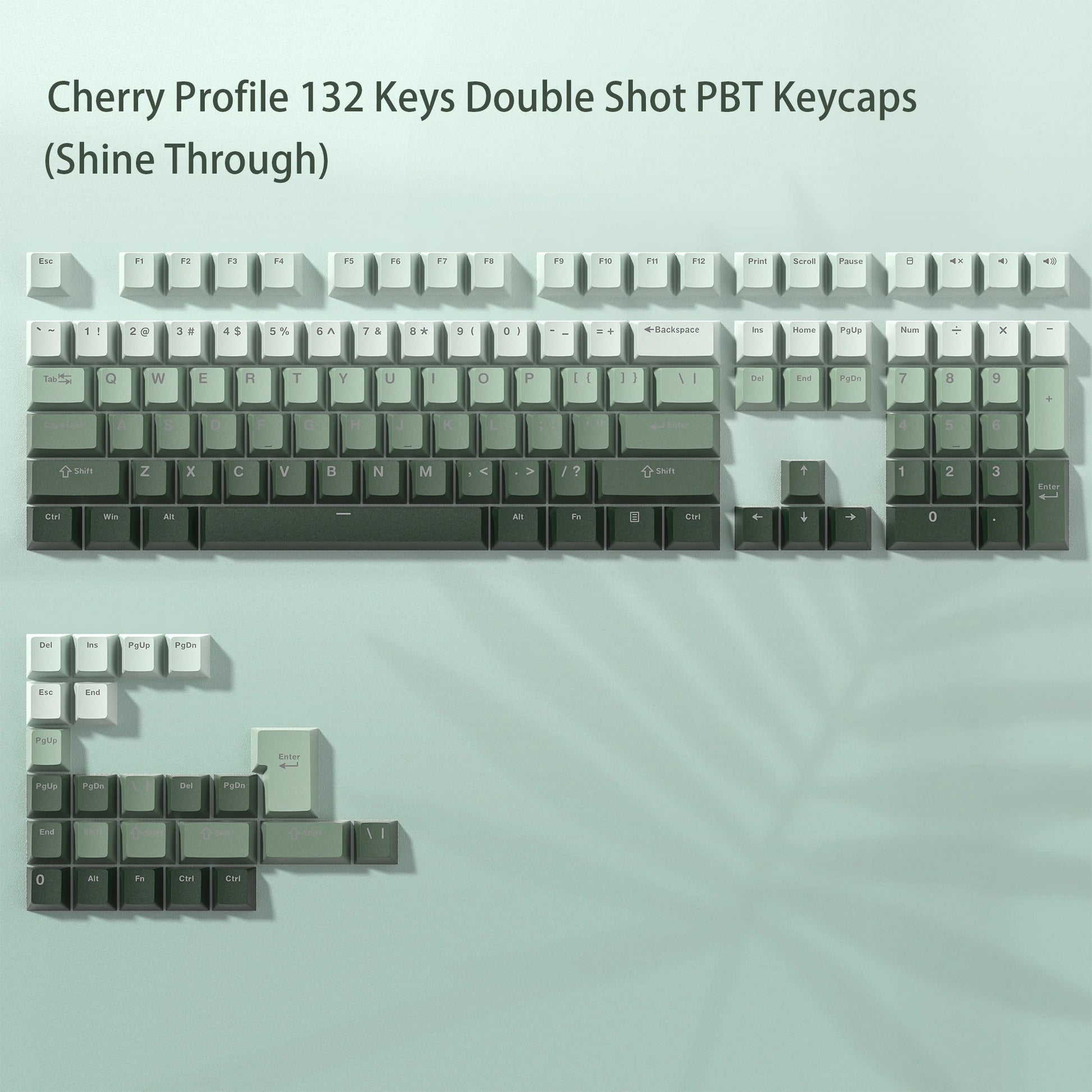 168 Keys Double Shot PBT Keycap Custom Keycap Cherry Profile Keyboard Keycaps for Cherry Gateron MX Switches Gaming Keyboard