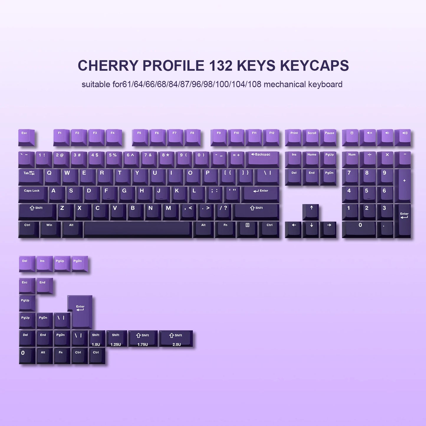 168 Keys Double Shot PBT Keycap Custom Keycap Cherry Profile Keyboard Keycaps for Cherry Gateron MX Switches Gaming Keyboard